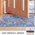 thumbnail image 3 of Blue Paisley and Floral Pattern Door Rugs,Washable Non Slip Door Mats Indoor,Decorative Door Mats,Entry Mat Indoor for Entrance,Bedroom,Kitchen,Bathroom,17"x30", 3 of 6