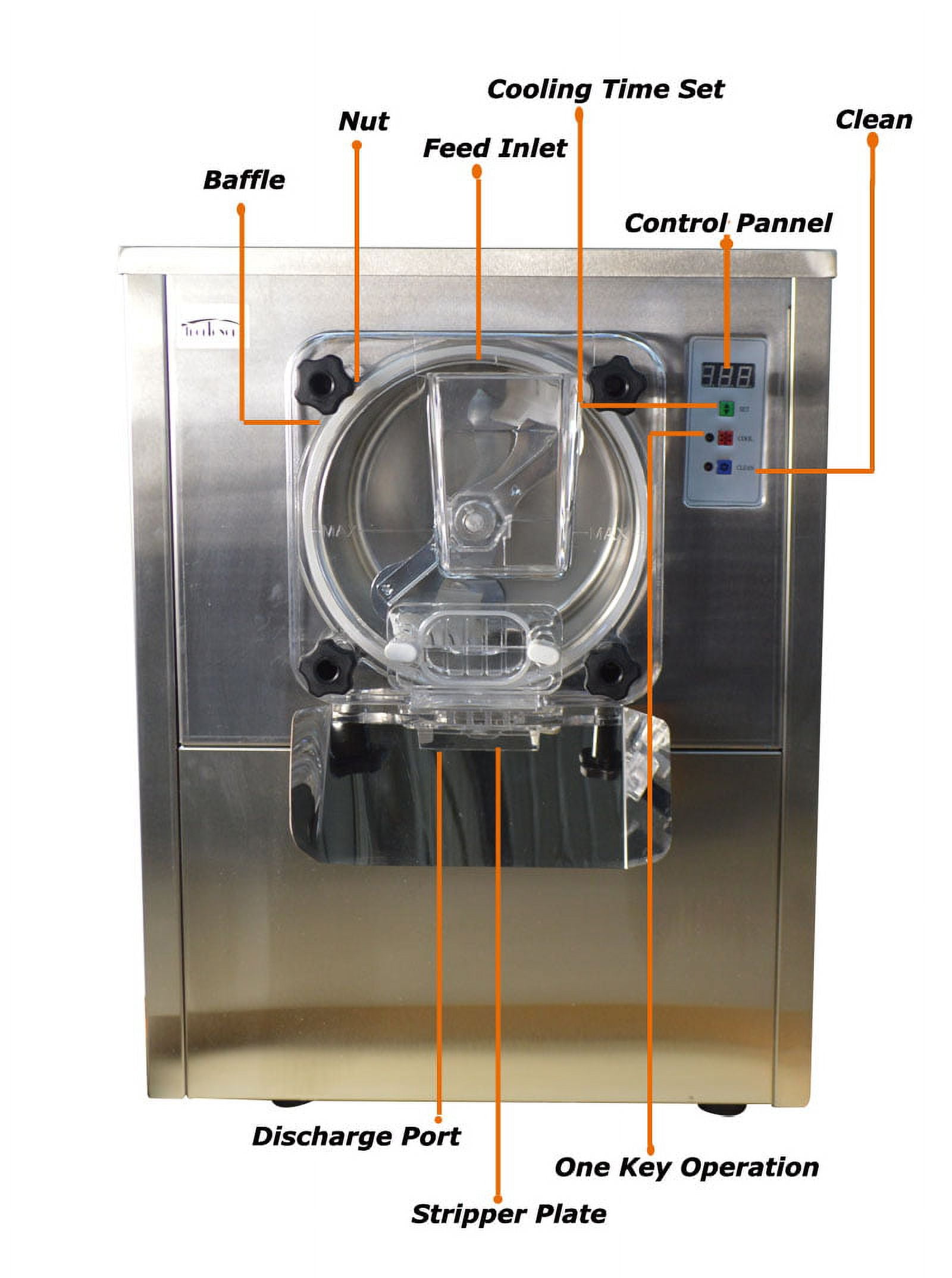 EQCOTWEA Frozen Hard Ice Cream Machine Commercial Desktop LCD Ice Cream Maker