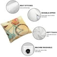 thumbnail image 4 of Nawypu  Vintage Bicycle Flower Throw Pillow Covers Retro Bike with Beautiful Flower Leaves Decorative  Throw Pillow Cushion Cover Summer Farmhouse Decor Pillow Cases  12x12in, 4 of 6