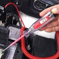 thumbnail image 3 of Probador de circuito LED digital de lámpara de prueba automotriz DC 3-48 V con voltímetro y sonda para verificar fusibles y voltaje de batería de vehículos, automóviles, camiones, motocicletas Rojo Verde, 3 of 5