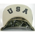 thumbnail image 3 of USA Men's Patriotic Eagle Head & Side Flag Adjustable Snapback Baseball Cap (Hunting Camo), 3 of 4