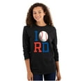 thumbnail image 3 of Béisbol Republica Dominicana Ball Plus Size Long Sleeve Graphic Tee Shirt Brisco Brands 3X, 3 of 5