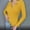 Yellow, variant on Sakmal Cute Women's Sweaters Beige V Neck Loose Plain Ladies Sweaters L