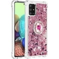 thumbnail image 3 of Case for Samsung Galaxy A71 5G, Galaxy A71 5G Case Glitter Clear TPU Cute Love Moving Quicksand Sparkle Phone Case with Stand Liquid Shockproof Cover for Samsung Galaxy A71 5G Rose Gold YBZ, 3 of 12