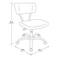 thumbnail image 4 of Pemberly Row Modern Vinyl Seat Height Adjustment Task Office Chair in White, 4 of 4