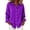 Purple, variant on Trendy Womens Tops Long Sleeve Windowpane Grid Plaid Button Down Shirts Relaxed Lapel Collar Lightweight Layering Shacket