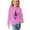 Pink, variant on Zwiiyzr Toddler Baby Girl Long Sleeve Sweatshirt Crew Neck Tops Basic Solid Color Sweater Shirts Kid Fall Clothes 3-14 Years Olive Green