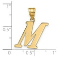 thumbnail image 4 of Auriga 14k Yellow Gold Letter M Initial Pendant for Women, 4 of 6