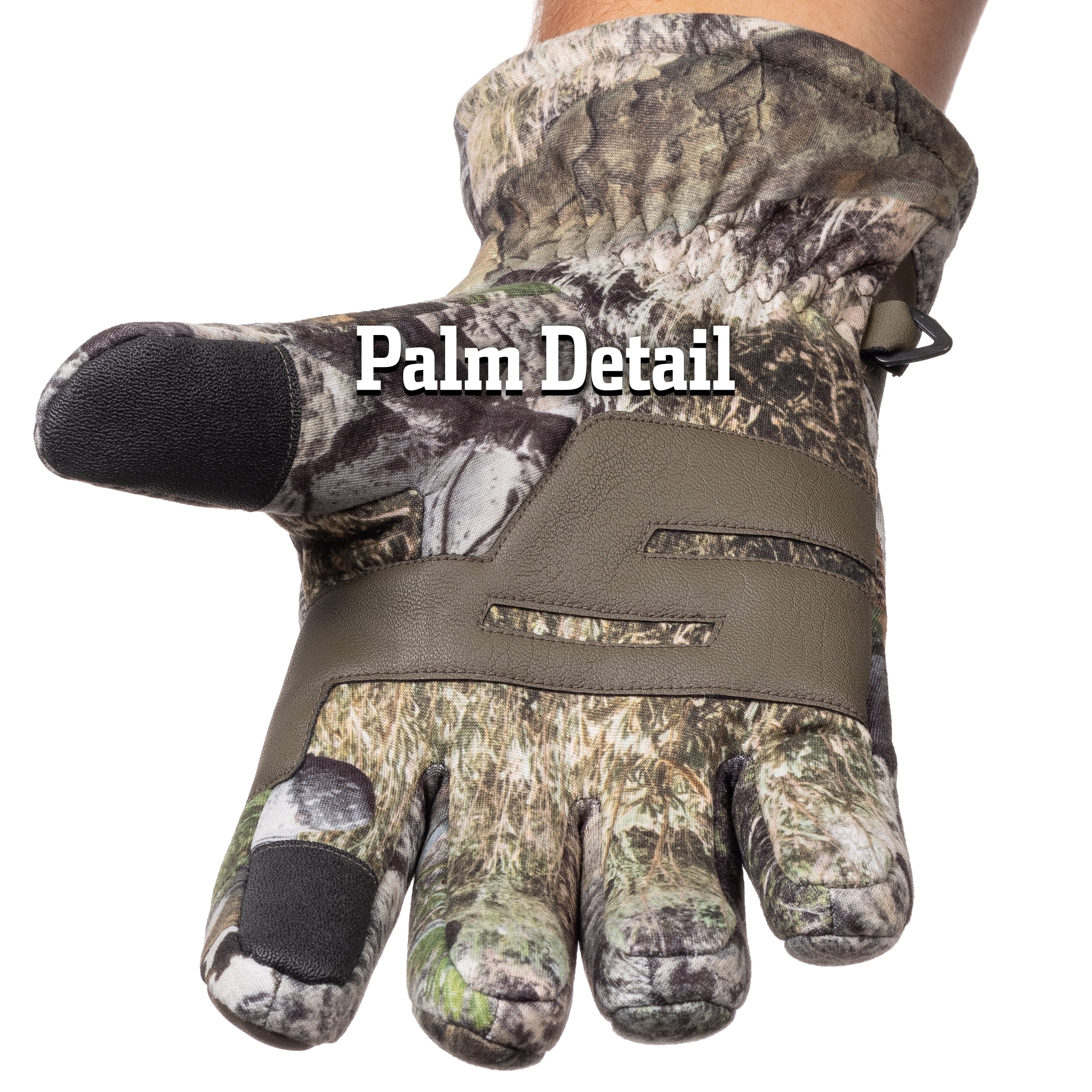 Huntworth Men’s Endeavor Heat Boost, Windproof Hunting Glove, Knit Polyester, Mossy Oak Mountain, size M/L