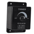 thumbnail image 3 of Black LED Dimmer Switch DC 12V 24V 8A Adjustable Brightness Lamp Bulb Strip Driver Single Color Light Power Supply Controller,1* LED Dimmer Switch,black, 3 of 8