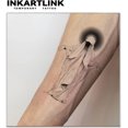 thumbnail image 2 of shiyou-Tattoo Tech, 2 Sheets Medium Semi Permanent Tattoo, Adult Art Design Temporary Tattoos, Lasts 1-2 Weeks, Waterproof, Realistic Look, No Adhesive, No Reflection (Messenger Design), 2 of 4