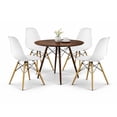 thumbnail image 1 of Set de Comedor Oslo 80 Mundo In Mesa Nogal y 4 Sillas Eames blancas Minimalista, 1 of 9