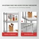 thumbnail image 5 of Mesa Comercial de Acero Inoxidable con Estante Superior, Mesa de Trabajo 48" x 24" con Estante Metálico Superior de 48 x 12", Combinación de Mesa y Estante, 5 of 7