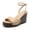 NUDE, variant on Wedge Sandals for Women,Dressy Platform Square-Toe Ankle Buckle Studded Fashion Sandals for Summer
