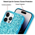 thumbnail image 3 of Compatible with iPhone 14 Pro Max Case Luxury Glitter Sparkle Bling Shiny Case Hard PC Shockproof Full Camera Lens Protective Case for iPhone 14 Pro Max 6.7 Inch-Blue, 3 of 14