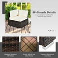 thumbnail image 6 of Gymax 7PCS Patio Rattan Furniture Set 42'' Fire Pit Table w/ Cover Cushioned Off White, 6 of 10