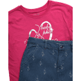 thumbnail image 2 of Baby Phat Girls Denim Set - 2 Piece Soft Crewneck Girls Shirts and Wide Leg Denim Jeans Set (4-12), 2 of 7