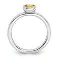 thumbnail image 2 of Sterling Silver Stackable Expressions Low 5mm Round Citrine Ring - Size 6, 2 of 3