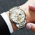 thumbnail image 4 of OLEVS Mens Watches Chronograph Business Dress Quartz Stainless Steel Waterproof Luminous Date Wrist Watch For Men White Dial, 4 of 12