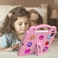 thumbnail image 5 of ELEHOLD Kids Case for iPad Air 11 inch 2024,iPad Pro 11 inch 2024 EVA Foam Cute Cartoon Case with Built-in Kickstand Shockproof Handle Stand Cover,Pink, 5 of 9