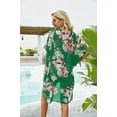 thumbnail image 4 of Sherrylily Women Floral Kimono Cardigans Short Sleeve Draped Beach Cover Up Cape, 4 of 4