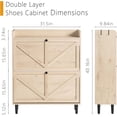 thumbnail image 5 of ANHDAH Shoe Cabinet with Flip Drawers, Freestanding Hidden Shoe Organizer for Entryway, Narrow Shoe Rack for Front Door Entrance (White Oak, 2-Tier), 5 of 7