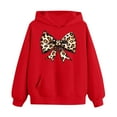 thumbnail image 3 of Eltusu Girls Outfit Sets, Printed Long Sleeve 2 Pieces Relaxed Fit Hoodies and Sweatpants Sets Red Size 13-14 T, 3 of 5