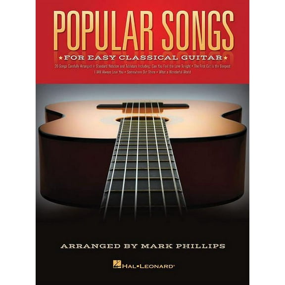 Popular Songs: For Easy Classical Guitar, (Paperback)