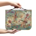 thumbnail image 2 of HELLHERO Dragonflies Floral Scene Bible Cover, Pen Holder PU Leather Bible Covers for Outdoor Church, Zipper Church Bible Bag, 2 of 12