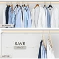 thumbnail image 3 of Space Saving Hangers for Closet – 4 Pack European Beechwood 6-Tier Shirt Organizer with 360° Swivel Hook – Collapsible Clothes Hanger for Closet Organization (Hangers Not Included), 3 of 5