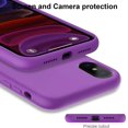 thumbnail image 3 of iPhone Xs Max Case with Screen Protector,Soft Liquid Silicone Gel Rubber Bumper Cover,Slim Fit Shockproof Protective Phone Case for iPhone Xs Max Purple, 3 of 8