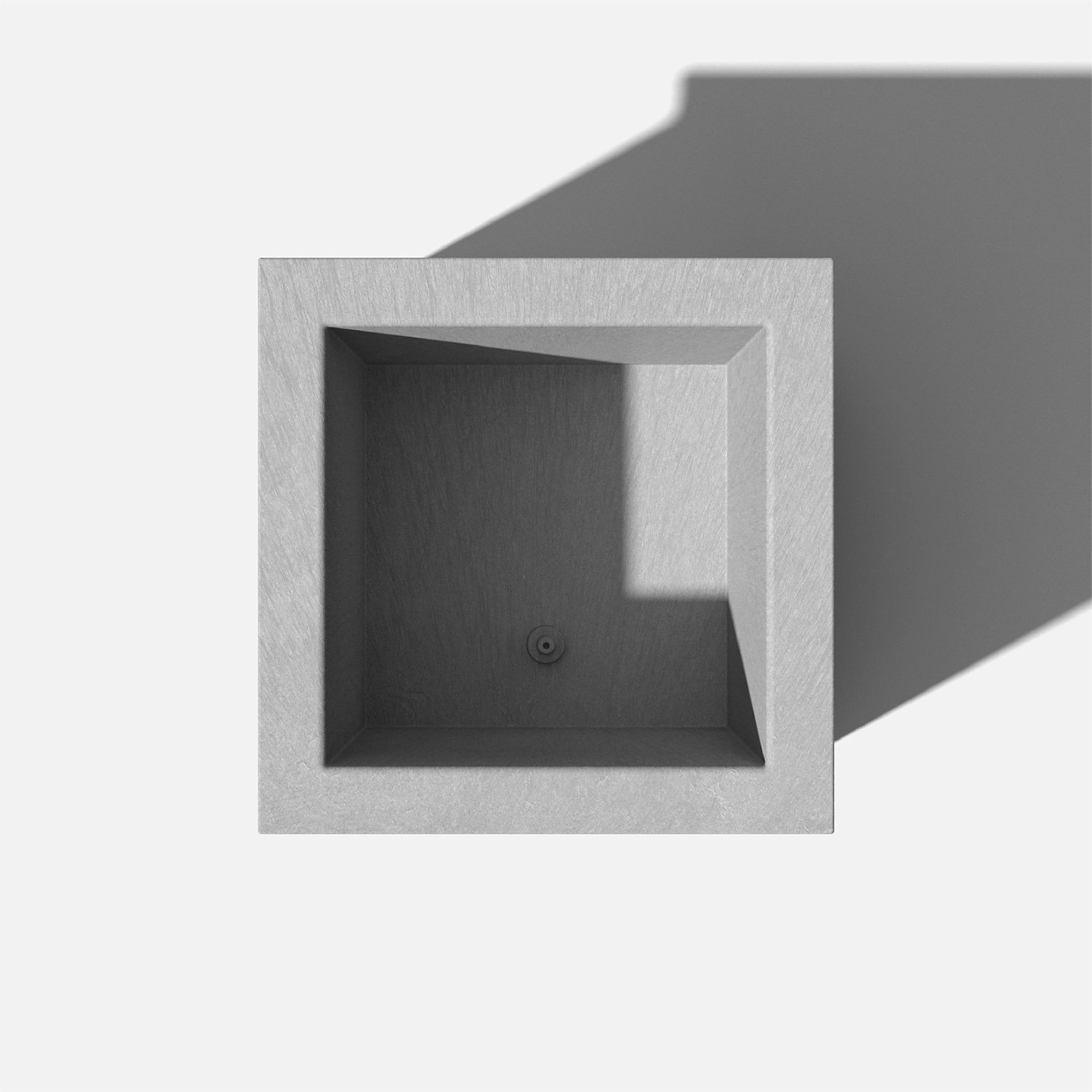 Veradek Brixton Cube 20" Plastic Planter - Gray