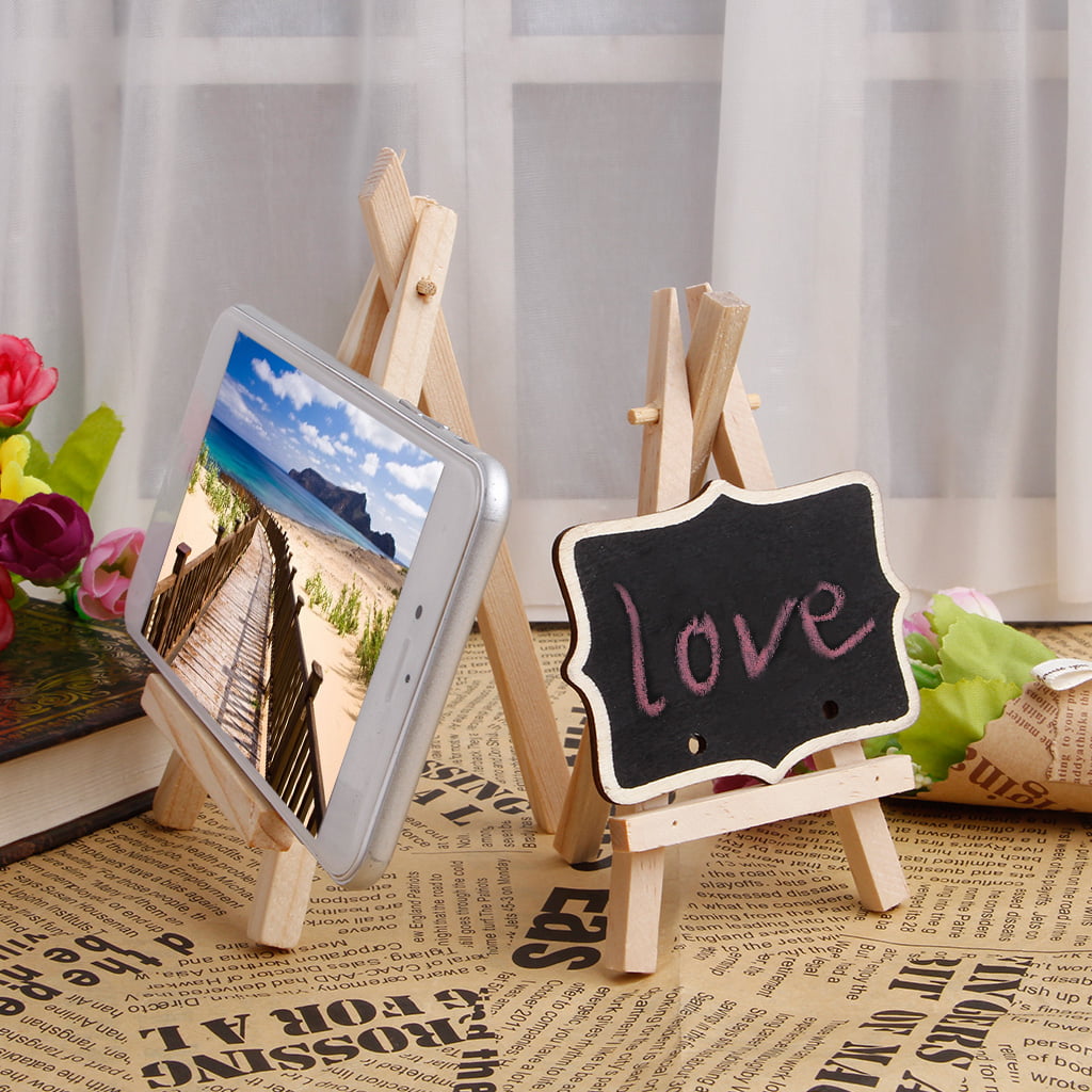 20X Small Wooden Easel Stand Mini Table Desktop Art Crafts Wedding Photo Display 