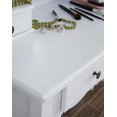 thumbnail image 2 of Roundhill Furniture Sanlo Wooden Vanity | Make Up Table and Stool Set | White, 2 of 5