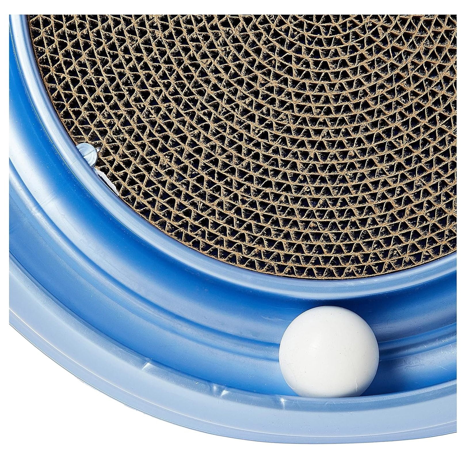 Cat Scratcher Pad with Toy Ball - Coastal Pet Turbo Scratcher for Cats - Cardboard Scratching Post with Catnip & Interactive Track Toy - 16" x 1.88"