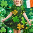 thumbnail image 6 of St Patrick Dress For Girls Puff Sleeve Crew Neck Festival Print Dresses Casual Loose Stylish Holiday Outfits (10-12 Years, Yellow), 6 of 9