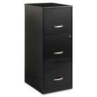 File Cabinets Product Image E Solutions 3 Drawer Black Steel File Cabinet