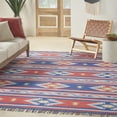 thumbnail image 2 of Nourison Baja BAJ03 Blue/Red/Gray Indoor Area Rug - 8' x 10', 2 of 9