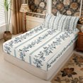 thumbnail image 3 of Manfei Rustic Flower Zipper Twin Comforter Sets with Fitted Sheet and 2 Pillowcases,Spring Garden Zipper Bedding Set,Reversible, 3 of 7