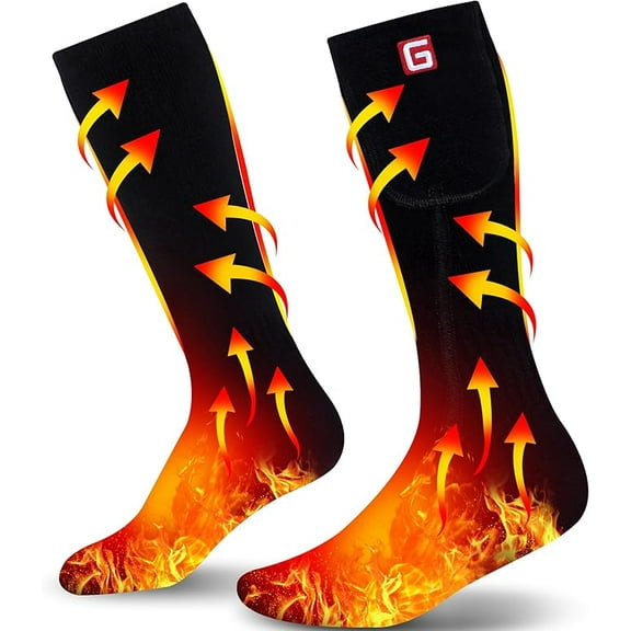 Besoar Heated Socks - Battery Powered Socks for Women Electric Rechargeable Battery Heating Socks Thermal Warm Socks