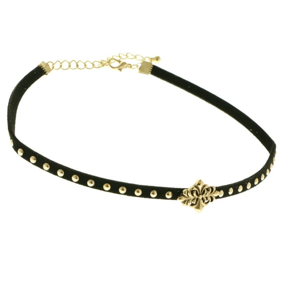 Mi Amore Choker-Necklace Gold-Tone/Black