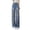 Blue 1, variant on Women's Lace Patchwork Jeans Hollow Out Wide Leg High Waist Casual Denim Pants with Pockets