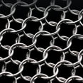 thumbnail image 3 of Cast Iron Cleaner Stainless Steel Chainmail Scrubber with Hanging Hole Tableware Cleaning Tool Kitchen Supply(Square 4inch), 3 of 4
