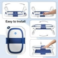 thumbnail image 5 of Aprpink Foldable Baby ‎Bathtub PP+TPE with Soft Bath Net&Thermometer for 0-36 Months Toddler Blue, 5 of 8