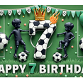 thumbnail image 4 of Colorful Design Happy 7th Birthday Banner Soccer Theme Kids Decoration Football Event Party Backdrop for Indoor Celebration Playground Photography, 4 of 8