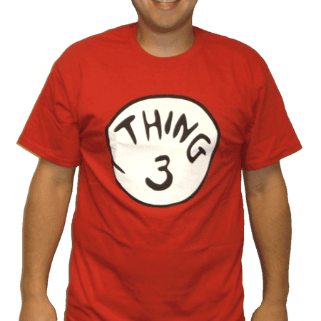 Thing 3 T-Shirt Costume Movie Book Adult Womens Kids Red Couple Twins Shirt Gift Halloween Group