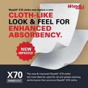 WypAll PowerClean X70 Cloths Medium Duty Wipes (41455), Pop-Up Box, Long Lasting Towels, White (10 Packs of 96 Sheets, 960 Sheet Total)