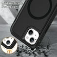 thumbnail image 7 of Allytechgroup iPhone 15 Plus Magsafe Case with Screen Protector, Military Grade Shockproof Rugged Hybrid Hard PC Back Cover Wireless Charging Bumper Phone Case for Apple iPhone 15 Plus,Black, 7 of 7