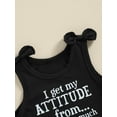 thumbnail image 6 of Suealasg Toddler Girls Summer Clothes 1T 2T 3T 4T 5T Short Sleeve Letter Print Tank Tops + Shorts Kids Baby Girls Outfits Sets, 6 of 7