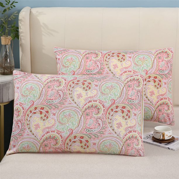 YOU SA Paisley Design Pillowcases 100 Cotton Pillow Cases Set of 2